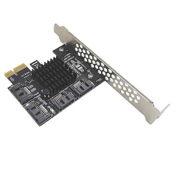 Chi a Mining PCIE SATA PCI-E Adapter 4 Port SATA3.0 6G till PCI Express x1 Styrkort SATA Utbyggnadskort ASM1064 Chip