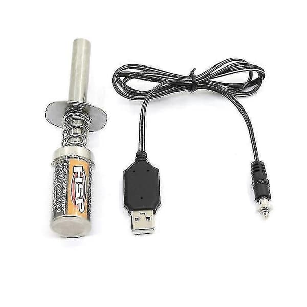 Rc Nitro 1.2 V 1800mah Oppladbar Glødepluggtenner Dc Usb-lader For Gass Nitro Motor Kraft 1/10