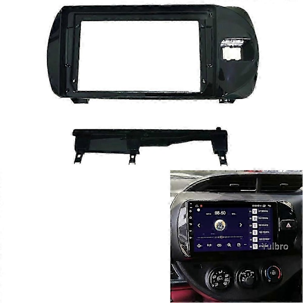 Bilradio Fascia For Vitz 3 2014-2020 Dvd Stereo Ramme Plate Adapter Montering Dash Installasjon Bezel Trim Kit