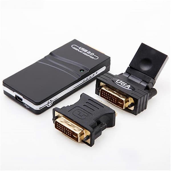Ekstern Grafisk Videoadapter USB 2.0 til DVI/VGA/-Kompatibel Flere Skjermer Visning Utvid/Speil for Windows