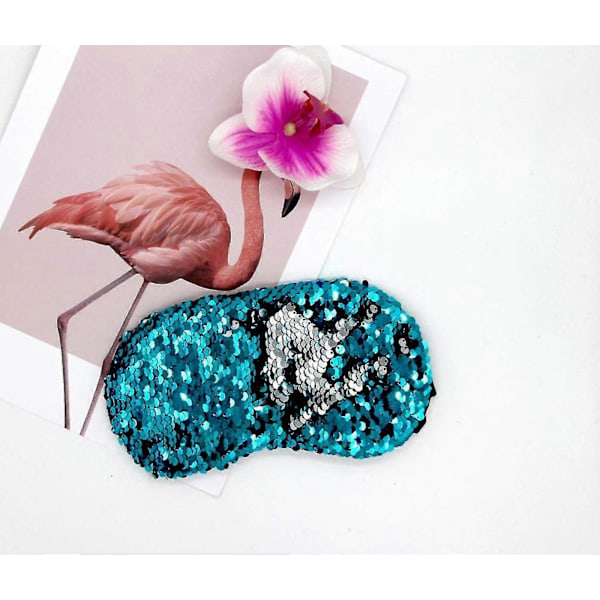 Aveki 6 st Glitter Sjöjungfru Paljetter Sovmask Elastisk Ögonmask Skugga Ögonbindel Kvinnor Tonåringar Flickor
