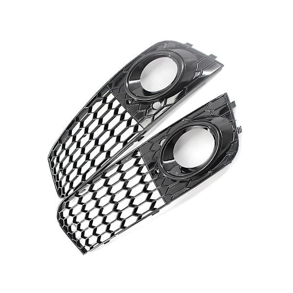 Mesh Tåkelysramme Tåkelampegitter For A4 B8 Rs4 2009-2012 Glossy Black 8kd807682 8kd807681