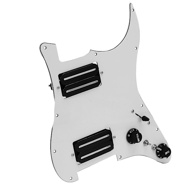 Dubbelspolad Elektrisk Gitarr Pickguard Pickup Laddad Förtrådad Scratch Plate 3-Segment Switch Passande