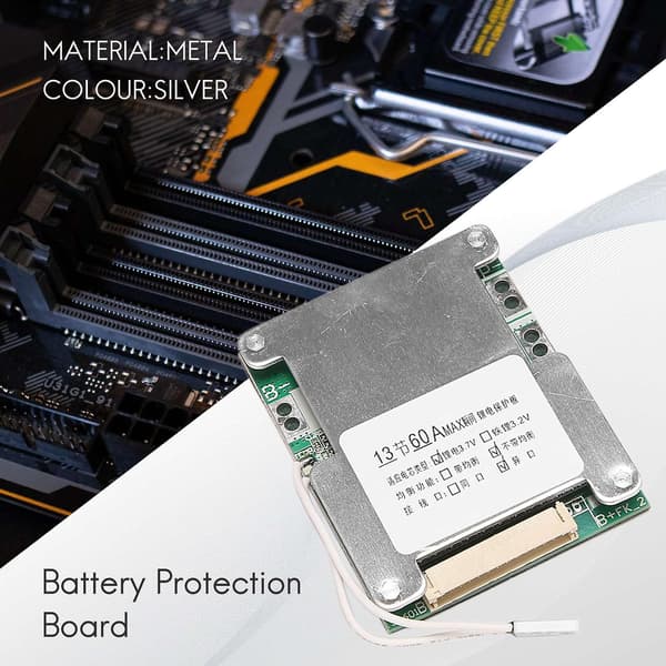 13s 48v 60a Akun suojauslevy Li-ion kennoakulle Bms Pcb tasapainotuslevy