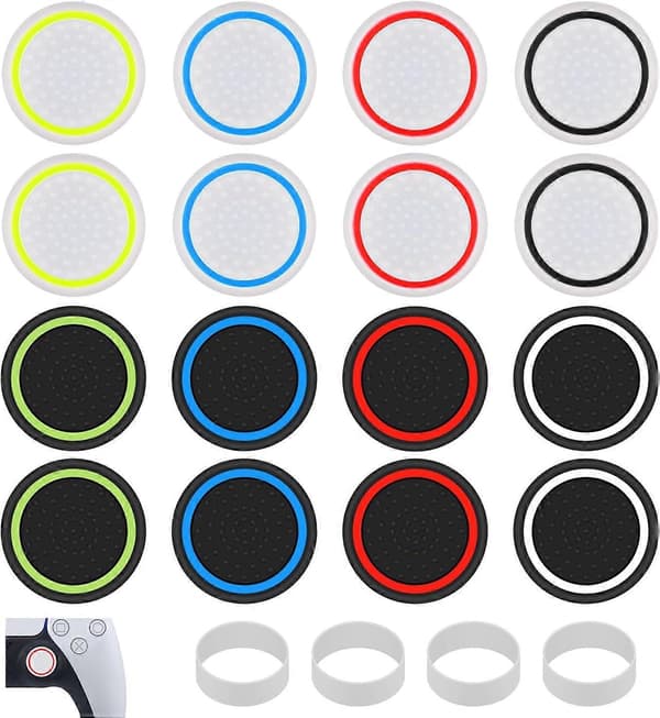 20 stk. Controller Thumb Grips til PS5/4, Silikone Anti-Slip Thumbstick Grip Cover