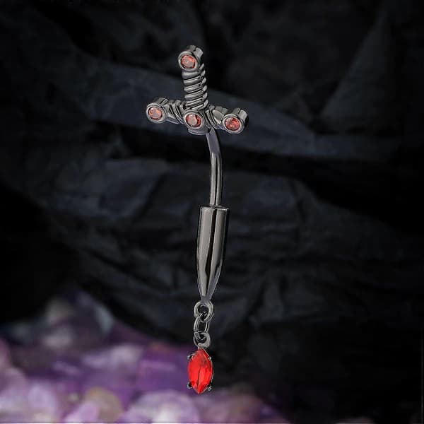 Cm Crareesi Mania Dagger Mave Bar Guld Navle Bar Til Kvinder 316l Rustfrit Stål Navlepiercing 10mm Navlepiercing Smykker Banmo