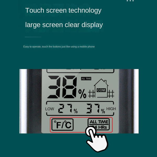 2x LCD Digital Termometer Hygrometer Indendørs Temperatur Sensor Luftfugtighed Mål