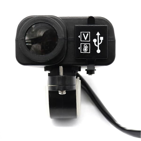 Motorcykelladdare QC3.0 Digital Display Dubbel USB Telefon Snabbladdare Voltmeter Termometer Telefon Ch