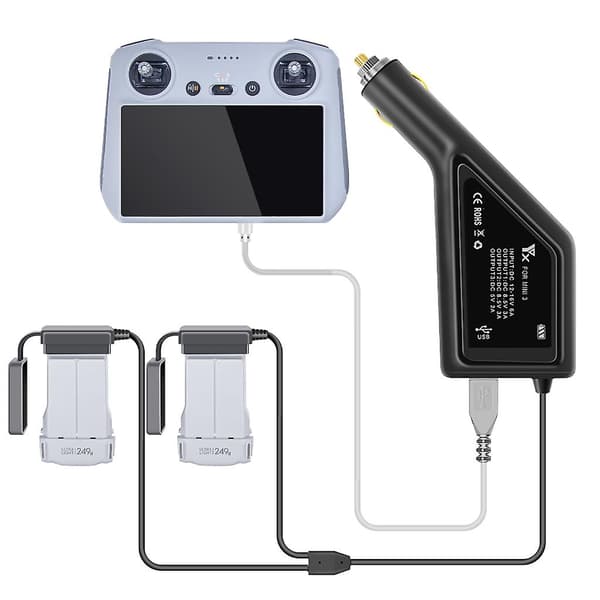 Batterilader for Mini 3 Pro/mini 3 Drone Bil lader DC 12-16v 6a Inngang