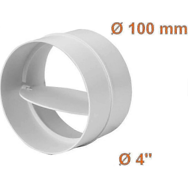 100 mm liitin takaiskuventtiilillä, pyöreä