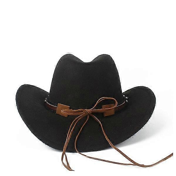 Ull Western Cowboy Hatt Dam Svart Sombrero Marinblå