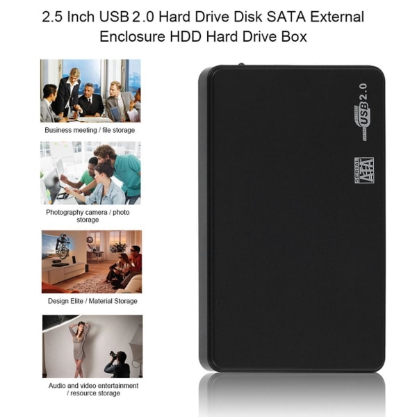 2x,2,5 tums USB case Sata till USB 2.0-hårddisk Disk Sata Externt hölje Hdd-hårddisklåda