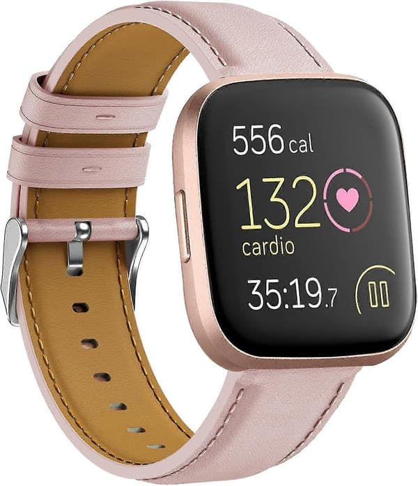 Ekte Lærreim For Fitbit Versa 2