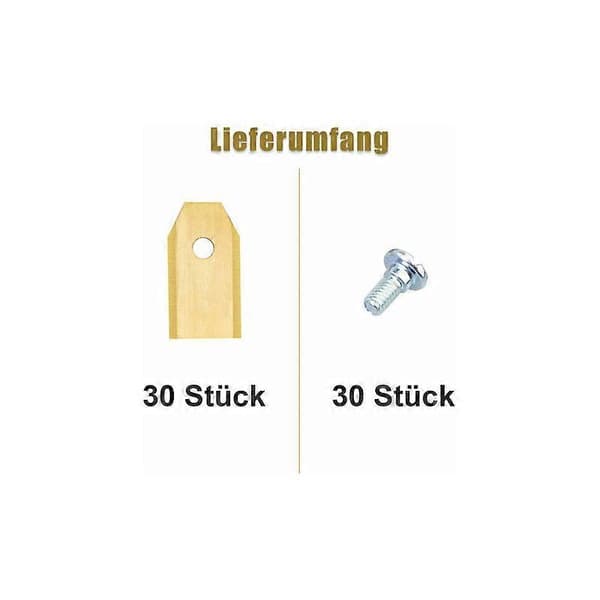 30 Pakke Erstatningsblader - Gule Erstatningsblader i Rustfritt Stål - 0,75 mm