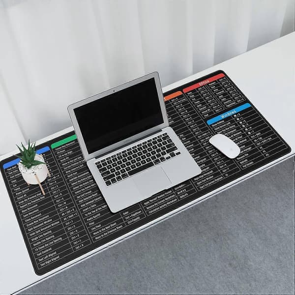 Tastatur Excel Snarveier Musematte Stor Tykk Utvidet Musematte Skrivebordsmatte Myk Datamaskin Tastatur Musematte