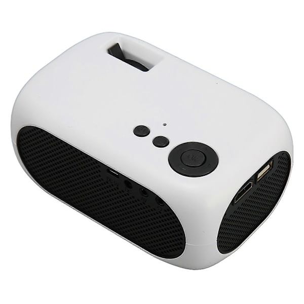 M24 Mini Kannettava Projektori Monitoiminen 360 Asteen Surround-Äänellä Kotiteatterivideoprojektori 100?240V Valkoinen EU-pistoke YEMMA