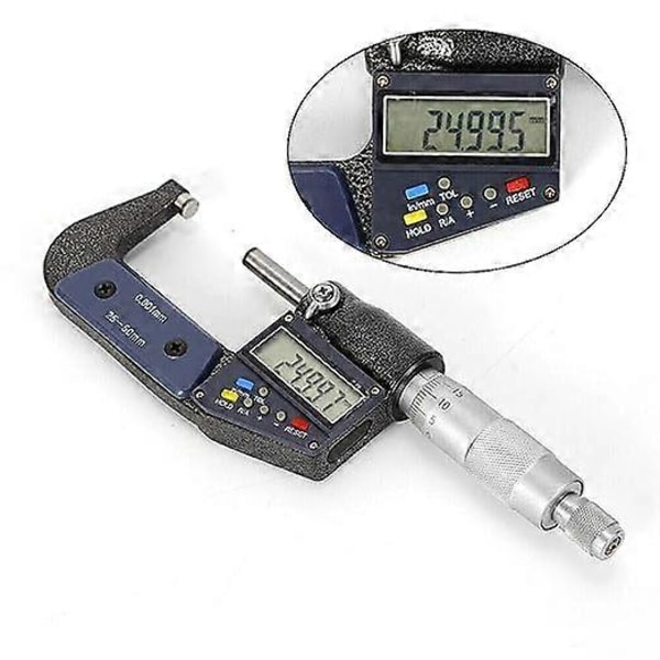 Digital utvendig mikrometer Mikrometer Digitalt mikrometer 25-50 mm / 0,001 mm Multifunksjonelle mikrometermåleverktøy