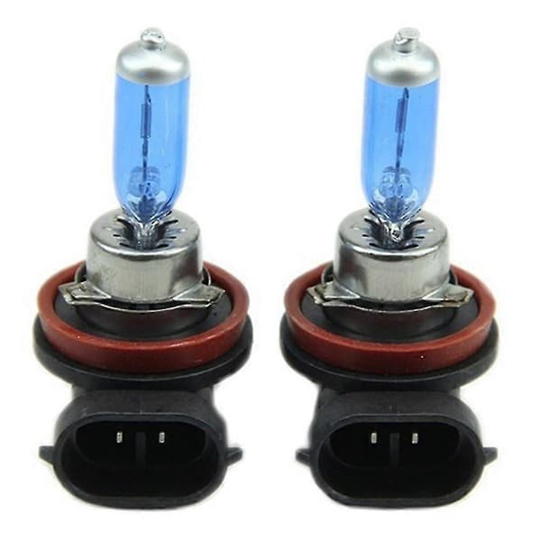 2 stk. H11 100W Xenon Halogen Bilfrontlykter Super Sterk Hvit Lyspære