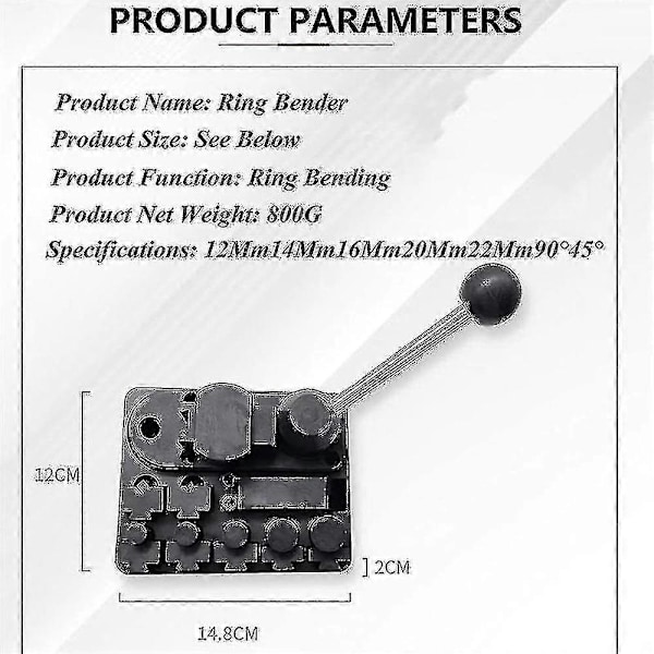 Ringböjningsverktygssats, Ringböjare Ringtillverkningsverktyg Multifunktionella Smyckesverktyg Ringtillverkningsverktyg