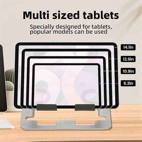 Foldbart Laptopstativ Aluminiumlegering Løfte Notebook Support Beslag Tablet Holder Base Specielt Designet til Tablets
