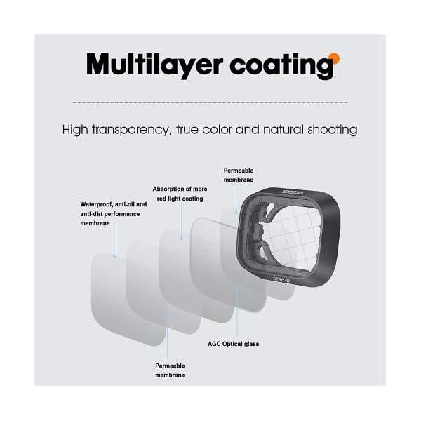 För Miini3/mini 3 Pro Filter Nattjusterbart multifunktionellt bärbart filter,b