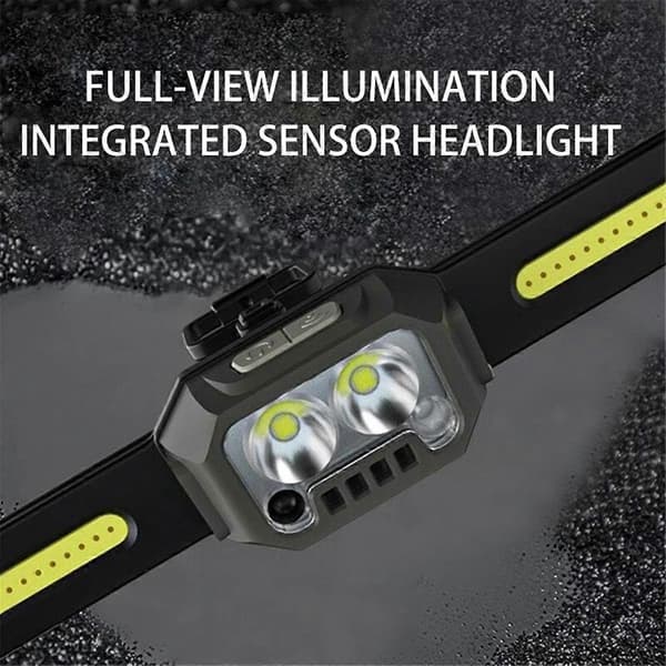 LED Sensor Lys Lampe 1000 Lumen COB Silikon Utendørs Sport Lys Lampe for Løping Vandring Camping