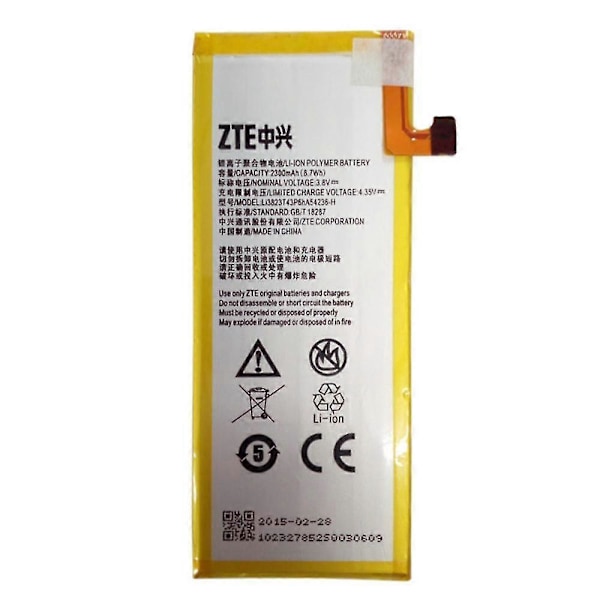 Fantastisk Li3823t43p6ha54236-h Batteri 2380mah Kompatibelt Med Zte Nubia Z7 Mini Z7 Mini Nx507j Blade S6 5.0 Tum Mobiltelefonbatterier