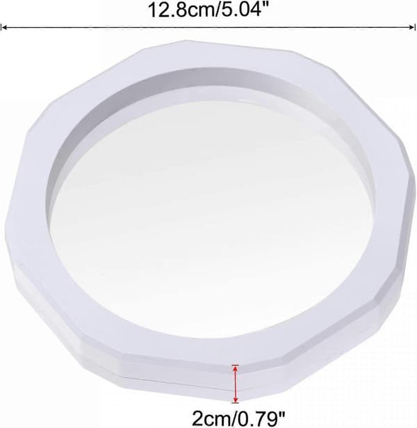 Flytande tunnfilmsdisplaybox, ABS-ram displayfodralhållare 12,8 cm x 2 cm Vit