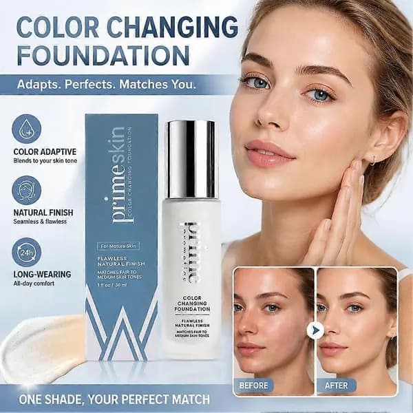 Primeskin farveskiftende foundation 3 stk.
