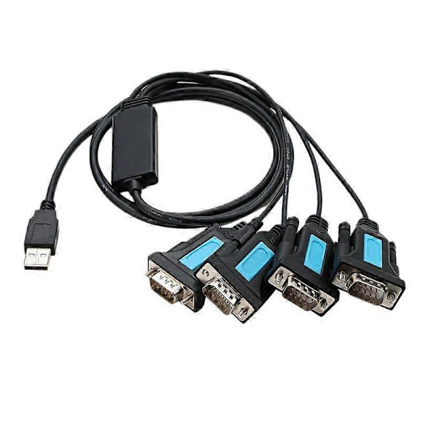 USB - Rs232 -sovitin 1 - 4 Antishield Nikkelöity Tinattu Plug and Play Linuxille