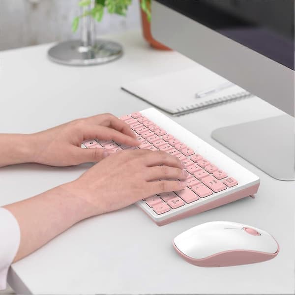 Trådløst Justerbart Mekanisk Tastatur 1500DPI Mus Sæt til Bærbar Computer