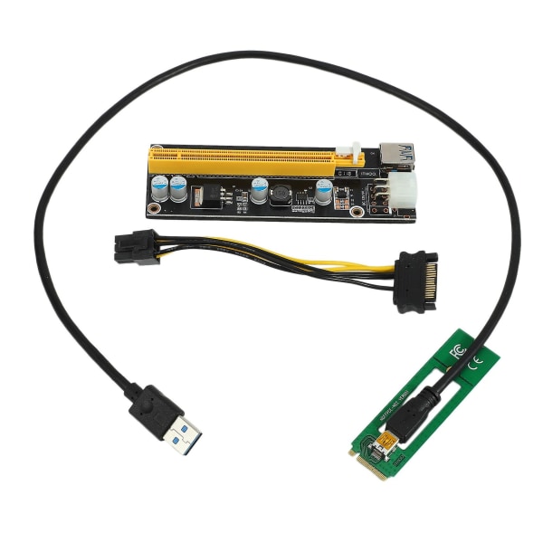 NGFF M.2 M Key to USB 3.0 PCI-E Riser Card M2 till USB3.0 PCIE 16X 1X Extender med power för Litecoin Bitcoin Miner