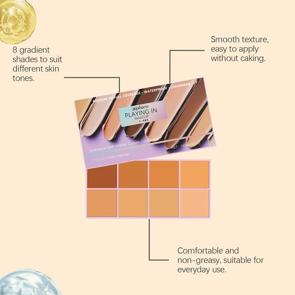 2 st Zephoco Medium Shade Soft Matte Gradient Concealer - Naturlig, lätt, sitter bra och ger en skir finish 2Pcs
