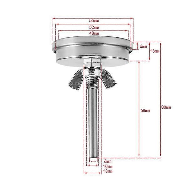 Rustfrit Ovn Termometer Grill Røgeovn 75 Til 300 Og 150 Til 600 (type B 300c)