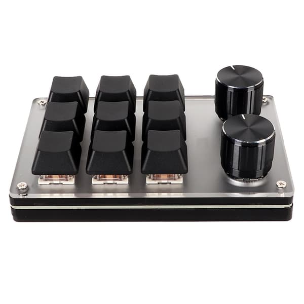 Rødt Switch Macro Keyboard Plug and Play Ergonomisk Tilpassede Knapper USB Mini Tastatur til Desktop PC 9 Taster 2 Knapper