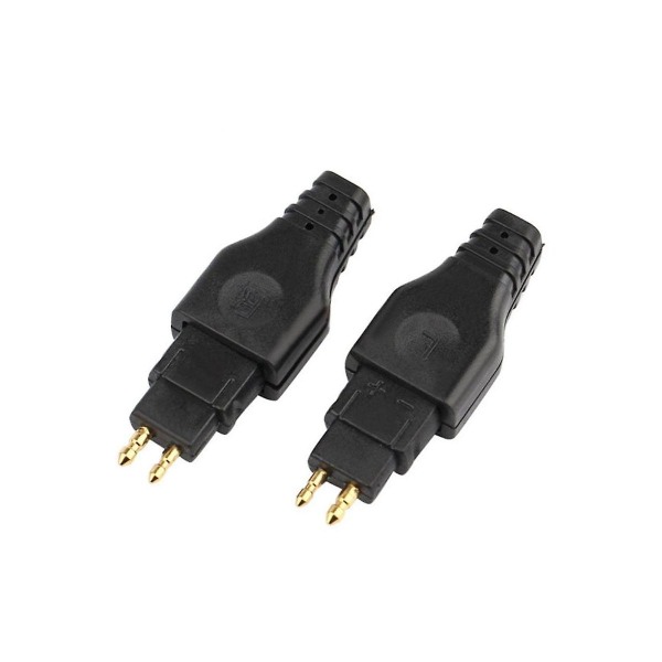 2 stk Mini Øretelefon Kabel Pin Audio Hodetelefon Jack Plugg Kontakt for HD650 HD600 HD580 HD25 Svart