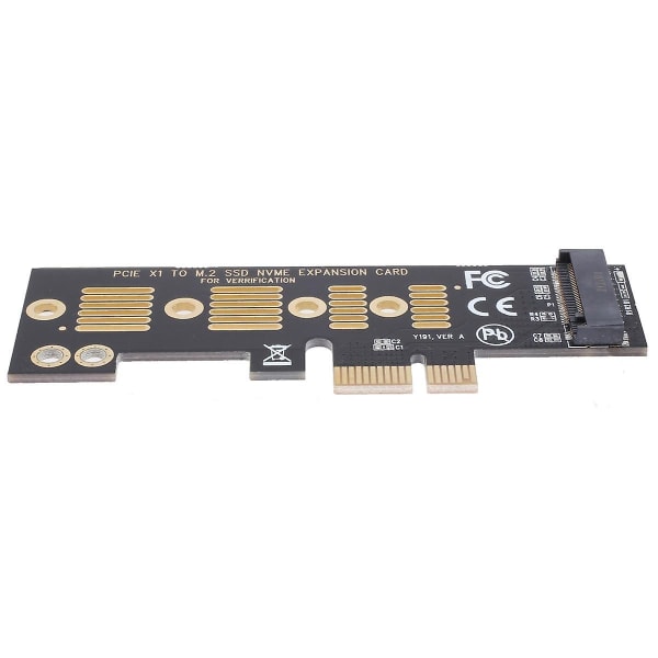 M2 SSD NVME til PCIE X1 Adapterkort PCIE X1 til M2 Udvidelseskort Harddisk Adapter M Key Interface Card