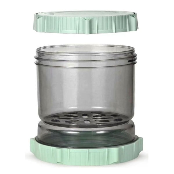 Pickle flip-krukke med silflip, 50 oz pickle-beholder Pickle-juice-separator, pickle-lagring