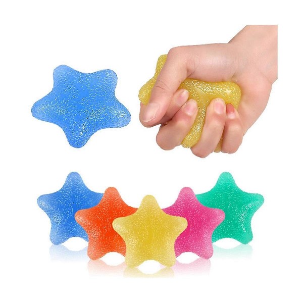 5-uddig Stjärngrepp Boll Handtränare 5-Finger Hot Hand Styrka Elastiskt Grepp