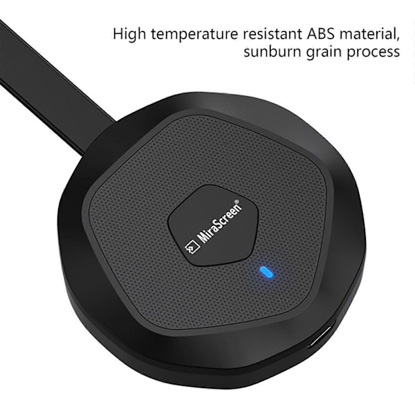 Trådlös Display Adapter/Mottagare, 1080P Stöd Spegling av Telefon/Surfplatta/Laptop till HDTV, Stöder Utvalda Android & Enheter