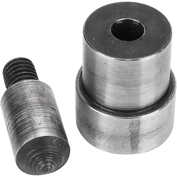 Kraftig metall knapphullsdyse Håndpressstanseverktøy Fjærfesteknappdyse (sølv) (2 stk)