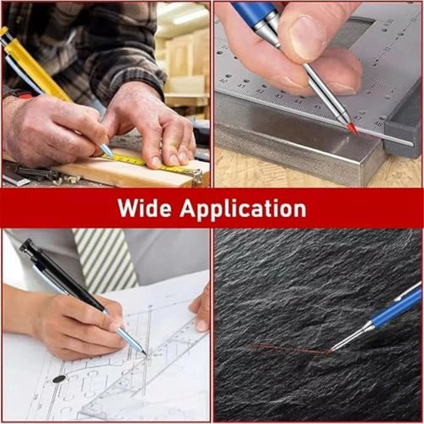 Multi Pack Solid Carpenter blyantsæt med 2,8 mm bly og indbygget spidser blyant Woodworking Woo