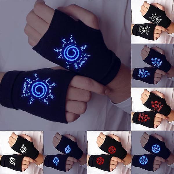 Anime Handsker To-Dimensionel Animation Cosplay Prop Tykke Bomulds Lysende Handsker