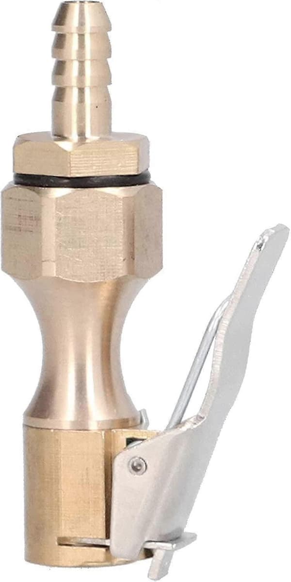 Luftchuck Mässing Däckpump Låsande Chuck Luftkompressor Pump Adapter (guld) (1st)
