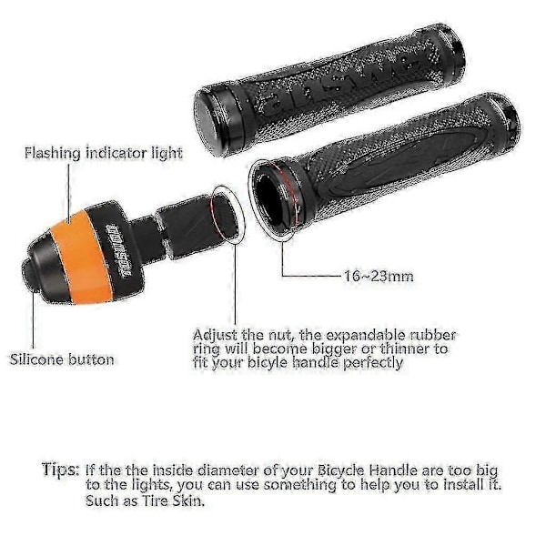 Wing Lights Faste LED Blinklys & Posisjonslys for Sykler