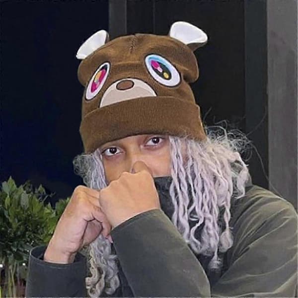 Män Kvinnor Kanye West College Dropout Graduation Bear Mössa Stickad Hatt