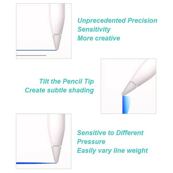 8 stk. Passer til Pencil 1. generation/2. generation iPad Stylus udskiftningspennespids