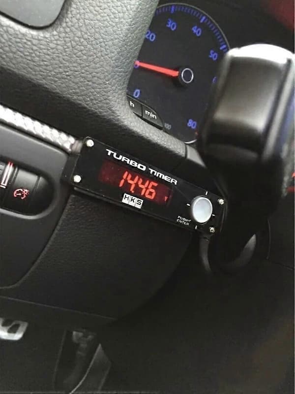 Typ 0 Racing Bil Turbo Timer Vit/Röd/Blå Digital LED-Display 41001-AK009 med LOGO