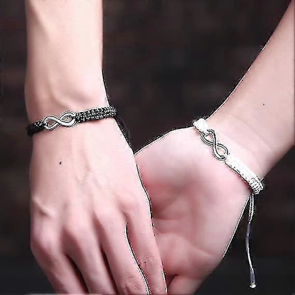 2 stk./sæt Rustfrit Stål 8 Uendeligheds Pararmbånd