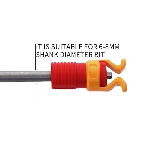 Bit Fastgørelseshylster Skrueholder Gripper Multifunktionel Skrueklemme 40*15mm. (rød+gul)(1stk)